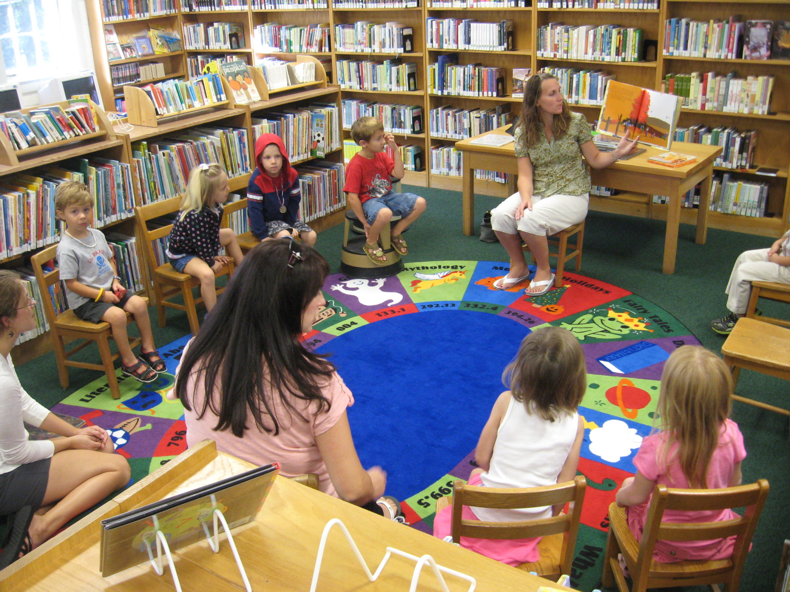 Preschool storytime at Dandridge Memorial Library in Dandridge, TN