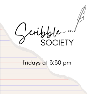 event graphic for the scribble society at jefferson county public library